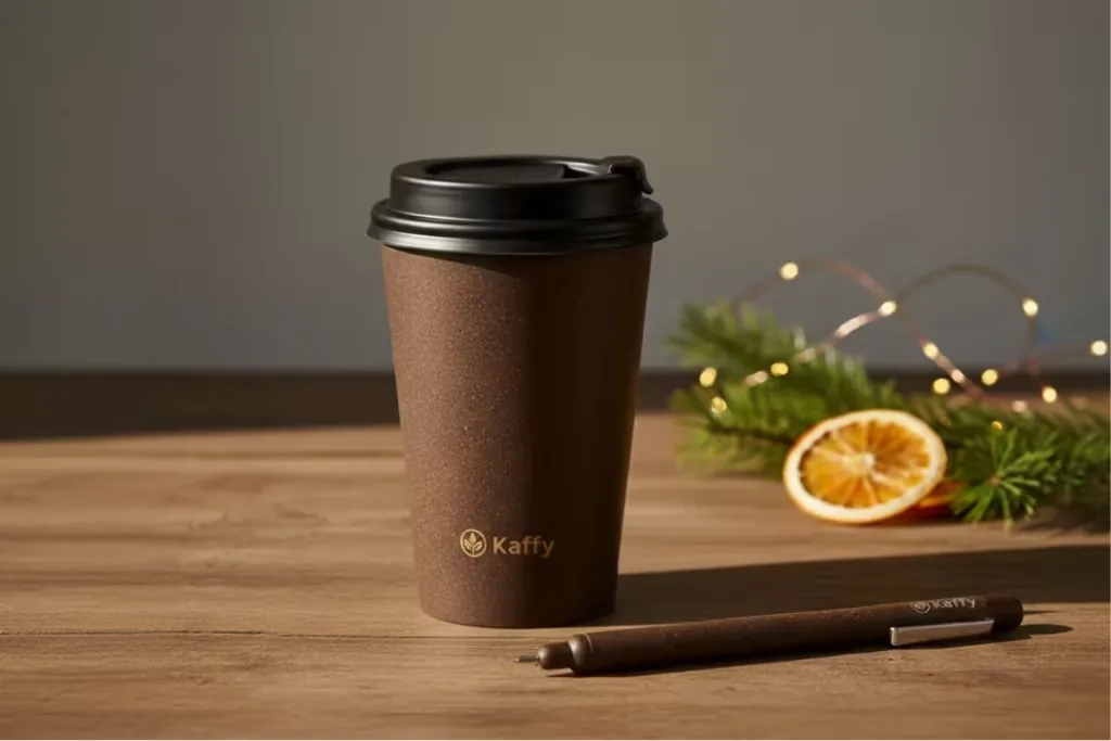 Kaffy tumbler styled as a year-end employee appreciation gift